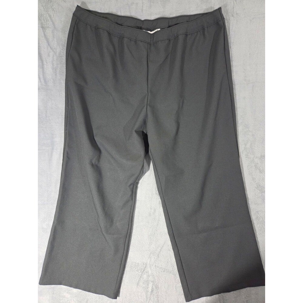Bend Over Women's 28W Dress Pants Gray Straight Leg Elastic Waist Office Teacher